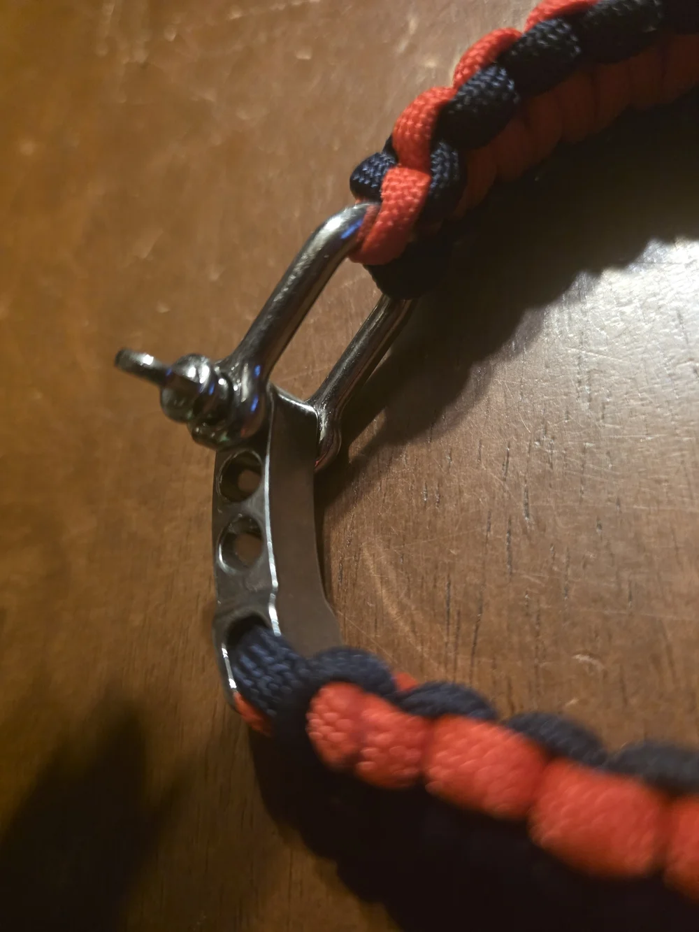 New England Patriots Red & Navy Paracord Bracelet Adjustable